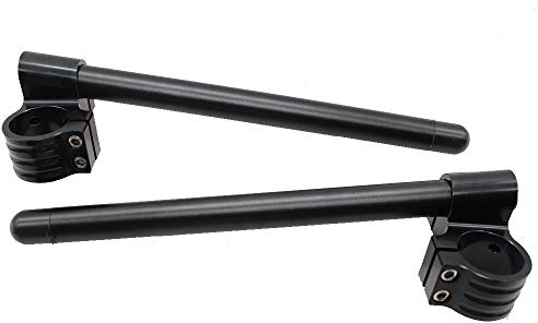PROCNC Universal 51mm 7/8 Motorcycle Aluminum CNC High Black Fork Tube Clip On Handlebar Replaceable Fit for Most Bike