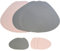 NORDICANA Tischsets Leder und Untersetzer 6er Set, Platzsets abwaschbar und wasserdicht, Doppelseitigen rutschfest Platzdeckchen, für Hause Küche Restaurant und Hotel (Pink, Grau)