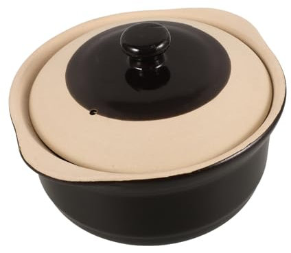 Mobestech Pentola Terracotta Per Cucina Casseruola Da Forno Pentola Per Stufati Facile Da Pulire Doppi Manici Per Zuppe e Brasati