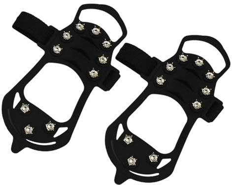 Grampones De Hielo - Sujetadores Antideslizantes Ligeros,Grampones De Tracción para Hombres En Nieve Y Hielo | Hombres Y Mujeres, Caminar, Correr, Compras, Trabajo Y Exterior
