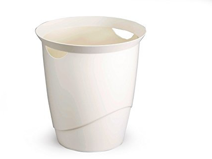 DURABLE Corbeille à papier TREND 16 litres Ronde H33 Diam 31 cm Blanc
