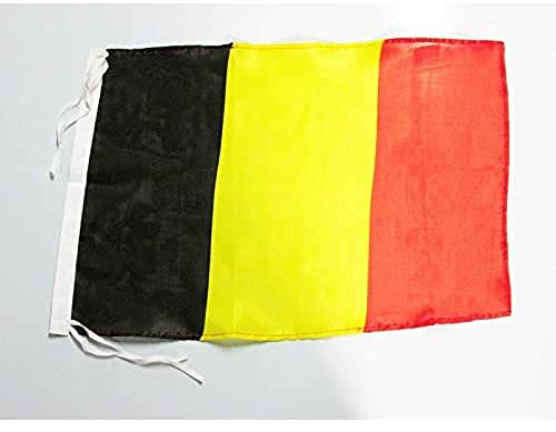 AZ FLAG - Drapeau Belgique - 45x30 cm - Pavillon Belge Polyester Léger Avec Deux Cordelettes - 20g