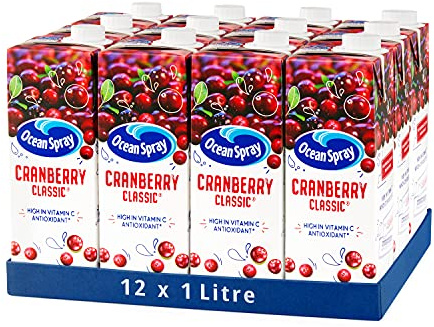 Ocean Spray Classic Cranberry Juice Drink, 1L Carton (12-Pack)