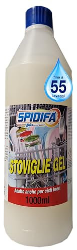 Detersivo Lavastoviglie gel sciogli grasso 1000ml Detersivo con Sgrassatore Attivo, STOVIGLIE GEL, 55 Lavaggi - Midor