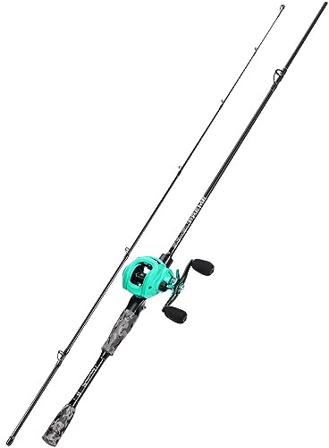 Sougayilang MX-2 gjutspö och bete gjutrulle kombination, 1,8 m/2,1 m Baitcaster kombo- rovdjur fiskeset för gädda, abborre, Zander-2.1H-R