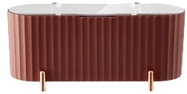 Jumuao Boîte Rangement pour Cotons, 3 Compartiments Distributeur Coton Tige avec Couvercle, Support de Coton-Tige en Plastique Organisateur pour Cosmétiques, Boules Coton, Tampons (Rouge)