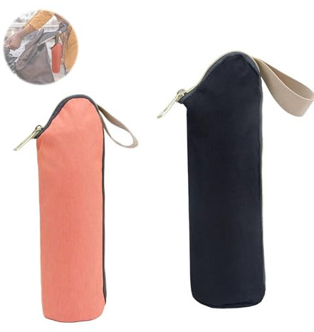 WJUAN Custodia per Bottiglia 2 Pezzi, Materiale del Tessuto Oxford, Borsa Protettiva per Bottiglie, con Maniglia per Appendere, Isolati Borsa Termica, Adatto per Biberon, Borracce e Bevande