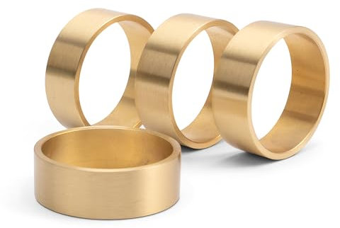 draadwerk® Serviettenringe 8er Set | Hochwertiges Messing | Elegantes Design | Perfekte Akzente für Hochzeiten, Dinnerpartys, Feiertage besondere Anlässe (Gold, 8)