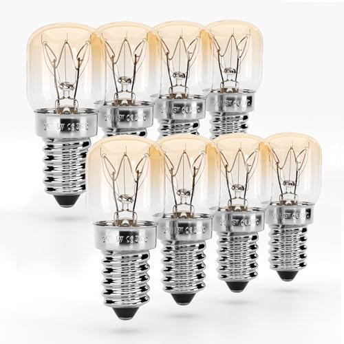 greate Backofenlampe E14 15W - 300 Grad hitzebeständig - 75 Lumen & 2700K