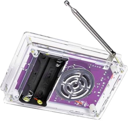 BUGUUYO Elektronischer Bausatz Fm Radio Selbst Bauen Löten Diy Projekt Anfänger Lernset Für Stem Bildung Kompletter Bausatz Mit Einstellbaren Funktionen Und Vielseitigem Diy Spaß