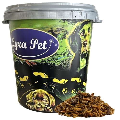 Lyra Pet® 5 kg Protein Boost Insekten Mix séché | Riche en protéines & Fibres | Sauterelles, vers de Farine & crevettes | Nourriture Naturelle pour Oiseaux, rongeurs, Poissons & Reptiles