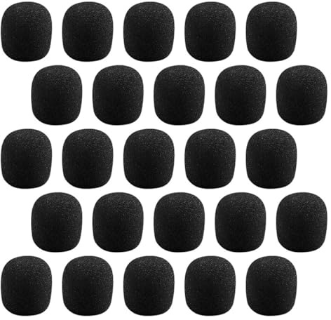 MAGICLULU 50 Pezzi Coperture in Spugna per Microfono Amplificatore Protezione Antivento Morbida 20X15X5Mm Custodia Protettiva per Microfoni a Bavero per Discorsi Pubblici e Spettacoli