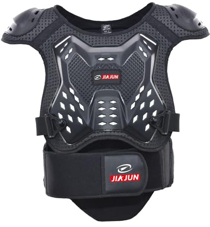 YWJLQH Chaleco de para Montar Ajustable con Correa Elástica Protector de Pecho Motocross Diseño Transpirable con Espuma Acolchada Adecuado