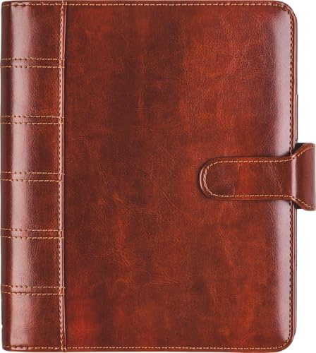 rido/idé Ringbuch Zeitplansystem Timing 1 | A5, Kunstleder, braun