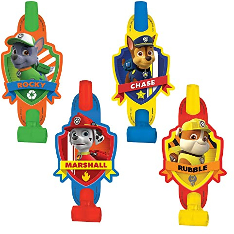 Paw Patrol Multicolor Party Blowouts - 5, 8 Pieces - Perfect Birthday Party Favors for Kids