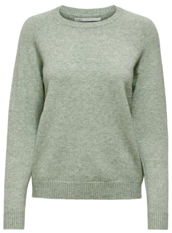 Only Onllesly Kings L/s Pullover Knt Noos suéter, Multicolor (BasilW Melange), X-Small para Mujer