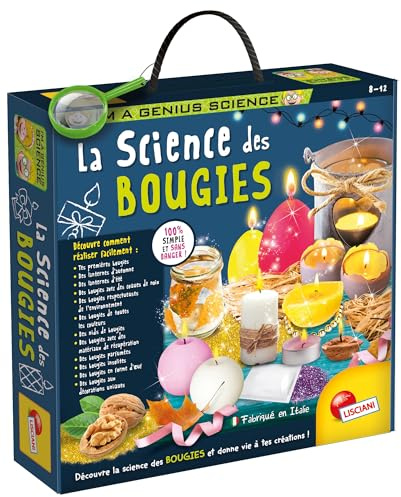 Lisciani - I'M A GENIUS SCIENCE - La Science des Bougies - Kit Expériences Scientifiques et Créatives pour Enfants dès 8 ans - Fabrication de Bougies Multicolores, Lanternes - Apprentissage Ludique