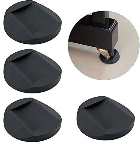 4 PCS Furniture Caster Cups, Furniture Coasters Anti-Sliding Rubber Feet Protector Pads Wooden Floor Protectors Bed Sofa Chair Leg Wheel Stoppers Anti-Slip Pad