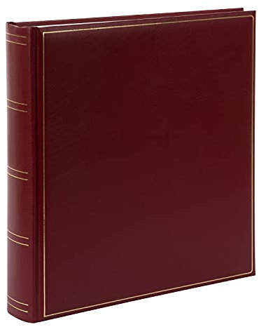 goldbuch 31 383 - Album fotografico classico, con 100 pagine bianche e divisori in Pargamin, copertina in ecopelle e goffratura dorata, album fotografico da incollare, album di memoria ca. 30 x 31 cm,