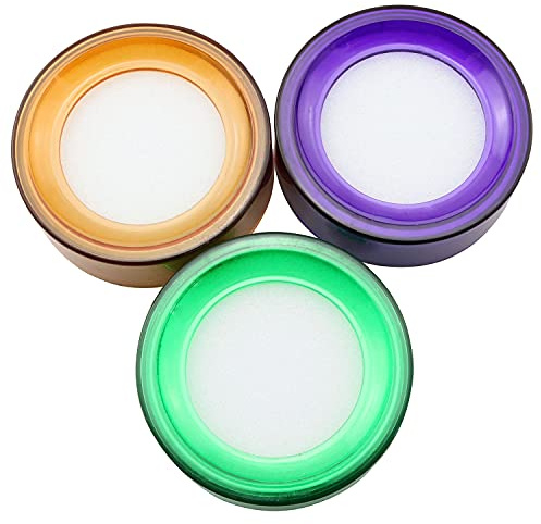 LQ Industrial Finger Wet Sponge 3PCS Random Color Plastic Round Sponge Cup Moistener Fingertip Moistener Finger Damper