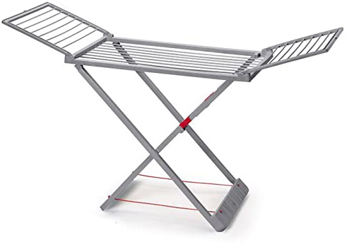 Acan Tradineur - Tendedero Plegable de Resina con 20 Metros Espacio de tendido, Soporte para Tender Ropa, Interior o Exterior (Gris, 180 x 108 x 55 cm)