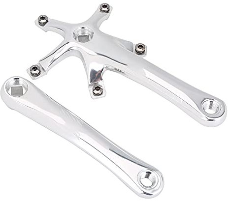 SUNGOOYUE Fahrrad-Kurbelgarnitur, Fahrrad-Kurbelarm-Set, 170 Mm Mountainbike-Legierung, Linke und Rechte Kurbel für EIN- und Zweiteiliges Rennrad-Kettenblatt, 1 Paar (Silber)