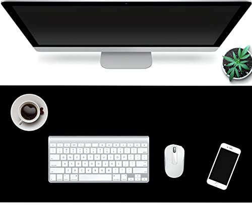 Retoo Mauspad Gaming Groß 100 x 50, Rutschfest, Schreibtischunterlage, Tischunterlage Large Size, Verbessert Präzision und Geschwindigkeit XXL, Schwarz, spezielle Oberfläche, Mousepad