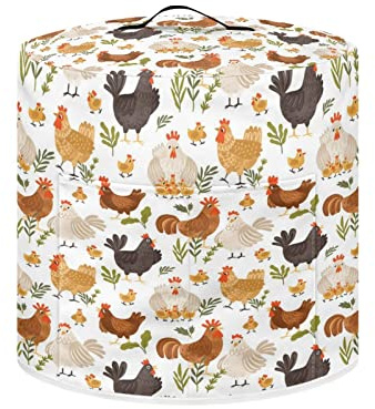 Wanyint Simpatico Pollo Stampa Riso Cuociriso Coverwith Maniglia Superiore e Tasca Cucina Piccolo Elettrodomestico Organizzatore Bag Cover Accessori Decor