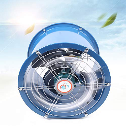 GMSLuu 10 Axial Fan Cylinder Pipe Explosion-proof Spray Booth Paint Fumes Exhaust Fan, Tube Axial DuctFan with All Copper Motor, Silent VentilationFan for Factories Warehouse Kitchen Workshop
