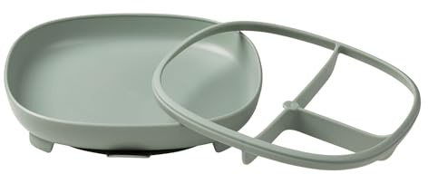 b.box 2 in 1 Suction Plate | Strong Suction Base | Removable Divider to Age up | Grows with Your Child | Curved Sides for Easy scooping | Dishwasher Safe | from 6m+