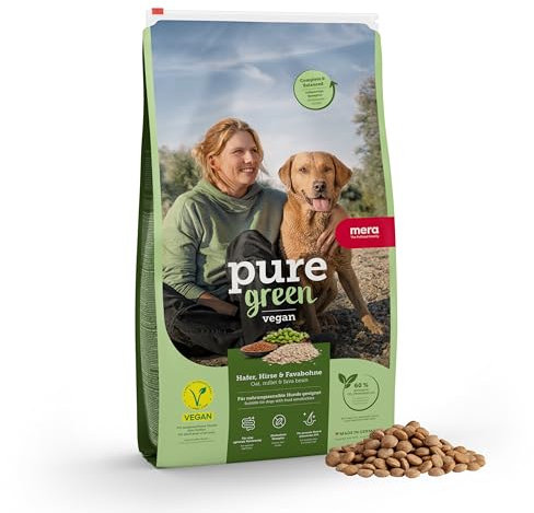 MERA Pure Green Adult | veganes Hundefutter trocken mit Hafer, Hirse und Favabohne | Hunde Trockenfutter sensitiv 10kg | gesund & nachhaltig | Dry Dog Food