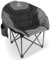 LANMOUNTAIN Portable Moon Camping Chair,Round Folding Lawn Chair with Cup Holder,Cooler Bag,Outdoor Heavy Duty Comfy Chairs,Perfect for Family Camping,Hiking,Picnics and Beach Trips,Black