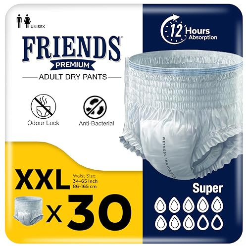 30 x Friends Unisex Incontinence Pants Super XXL (34-65 inches)