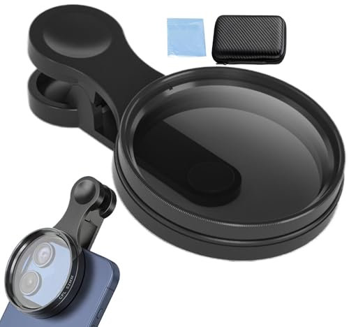 Filtro polarizzatore per telefono cellulare, filtro circolare a clip, filtro polarizzatore per fotocamera del telefono, filtro polarizzatore per lenti mobili antiriflesso, kit di filtri in vetro con