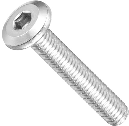 METALLIXITY Viti a Testa Cilindrica con Innesto Esagonale Bulloni (M6-1x35) 10Pz, 304 Acciaio Inossidabile Viti Arredamento con Innesto Esagonale - per Progetti di Falegnameria, Tonargento