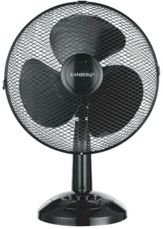 KAMBERG - Ventilateur de table Ø30 cm - 40 Watts - 3 Vitesses - Oscillation - 0008289 - Noir