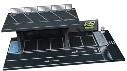 Folpus Expositor de Modelos de Autos de Escala 1/64 con Estante para Modelo de Vehículo Miniatura Base de Garaje Simulado Acrílico Vitrina para Colección, Style B