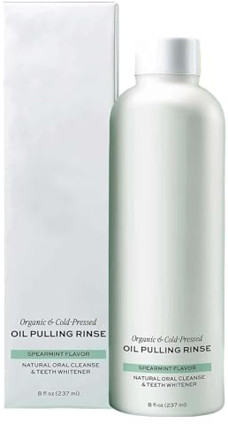 Collutorio Oil Pulling | 237ml Collutorio Naturale Sbiancamento Denti | Prodotti Per L'Igiene Orale Cura Gengive,Uso Quotidiano Notte Casa Scuola Bagno
