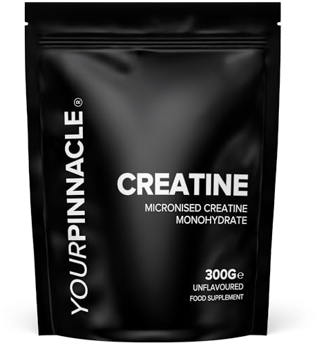 Your Pinnacle Creatine Monohydrate Powder - 300g, Unflavoured, 100% Pure Micronised Creatine for Strength, Power & Muscle Performance, Easy to Mix Creatine Powder | 86-43 Servings