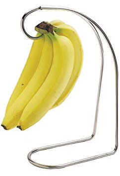 KitchenCraft Banana Holder with Chrome Plated Finish, Metal Kitchen Gadget, 17.5 x 8.5 x 34 cm (6.8 x 3.2 x 13.4'')