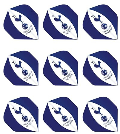 FOCO Officially Licensed Tottenham Hotspur Football Club Dart Flights Extra Thick 75 Micron - 3 Sets per pack (9 darts Flights in total) - Professional Darts Accessories