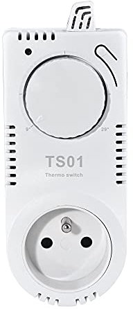 Fenix 9900330 Thermostat/Steckthermostat TS 01, temperaturabhängig geschaltete Steckdose mit einfacher analogen Steuerung für die Regulierung von elektrischen Heizsystemen, 11 28 Grad C, 230 V/50 Hz (