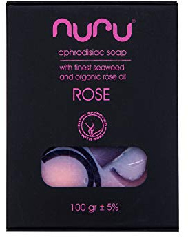NURU Körperseife Rose 100 g – Premium Pflege-Seife Made in EU, vegan & tierversuchsfrei, handgefertigte Qualität für Körperpflege, Home-SPA & Reinigung nach Massage