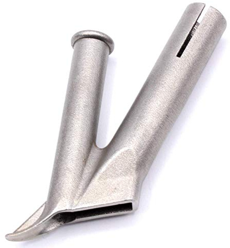 Professionelle Edelstahl Düse passend für Heißluftgebläse Heißluftfön Steinel Leister TRIAC S, ST, AT Winkel Rund Flachdüse Breitschlitzdüse Breitdüse Dachdecker (Schnellschweißdüs Ø5mm)