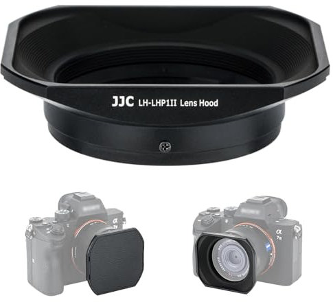 JJC Parasol de Metal para Lente de cámara con Tapa para Sony RX1, RX1R, RX1R II, RX1R III, reemplaza el para Sony LHP-1 Parasol de Objetivo