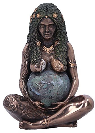 Nemesis Now Figura de Arte de la Madre Tierra (Mini) de 8,5 cm, Resina, Bronce