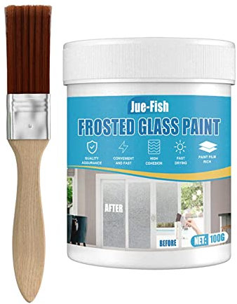 F Fityle 100 ml de peinture pour film de verre dépoli, effet givré mat, porte de salle de bain décorative, étanche pour fenêtres en verre, lucarnes de bureau,