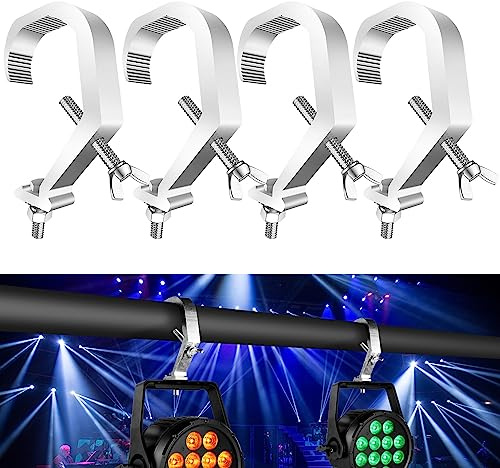 Heavy Duty Dj Light Clamps 4 Pack 180lb, Czgor Lighting c Clamp Hanging Device Max.Load 180lb Aluminum Alloy Truss Clamp Used for Par Light Moving Head Beam Stage Lighting Accessories (38-76mm)