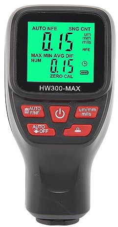 Medidor de Espesor de Revestimiento de Alta Precisin medidor Espesor Pintura Herramienta de Medicin Digital, Espesor de Pelcula de Pintura de 0-2000 um, con Dickenlehren & Fühlerlehren