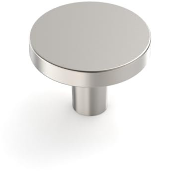 Amerdeco 10 Stück Möbelknöpfe Schrankknöpfe Gebürsteter Nickel Schubladenknöpfe Knauf Für Schrank Türknauf Kommodenknöpfe Schrankknöpfe UK0065